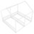 Metal Twin Size House Platform Beds, Two Shared Beds, White