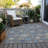 Machine Washable Indoor/Outdoor Christmas Snowflake Xhevrie Gray Rug-258988995