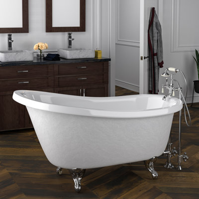 Estelle 60'' x 30'' Soaking Acrylic Bathtub