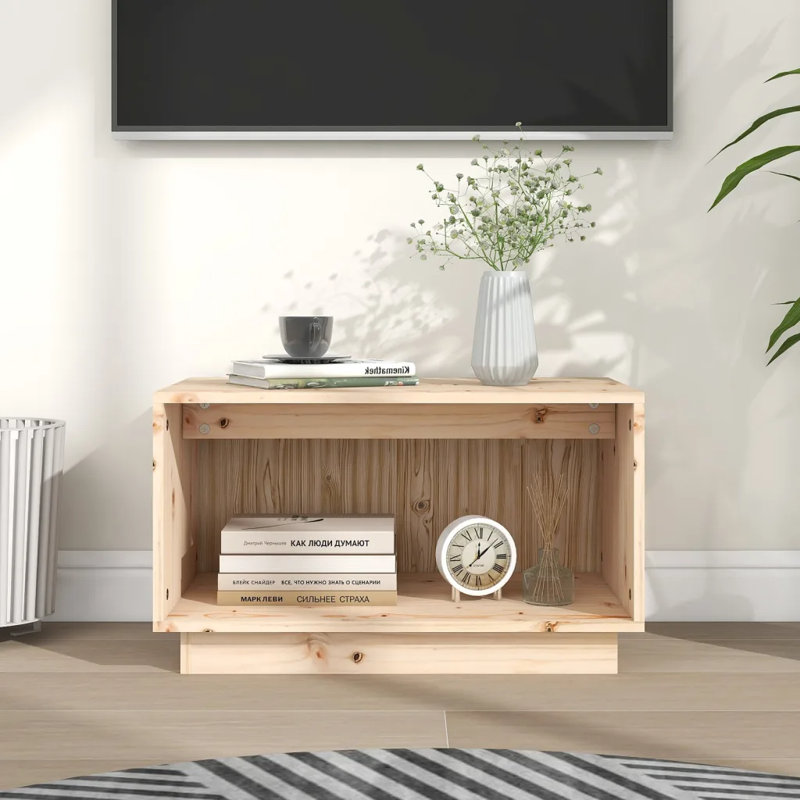 Iratze Unfinished TV Stand for TVs up to 24", Brown