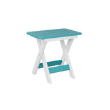Berlin Gardens Regular Top With White Base Folding End Table