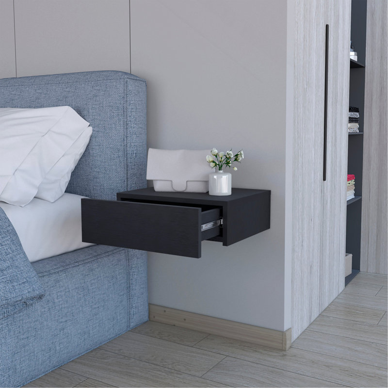 Table de chevet flottante murale Wenge, Wengé