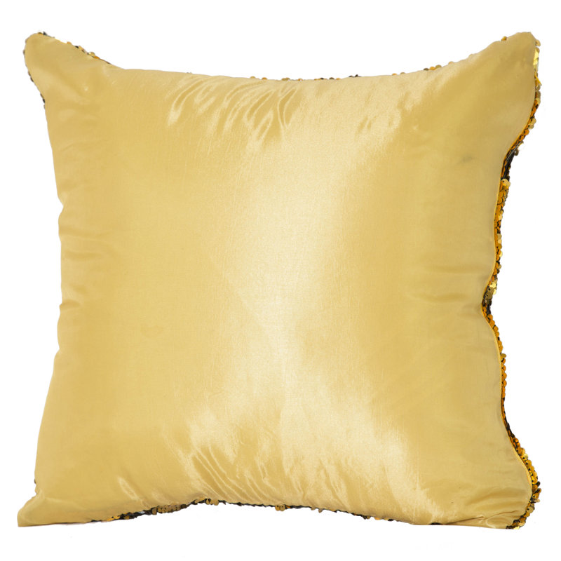 Housse de coussin réversible Bally, Or/argent, Coussin décoratif