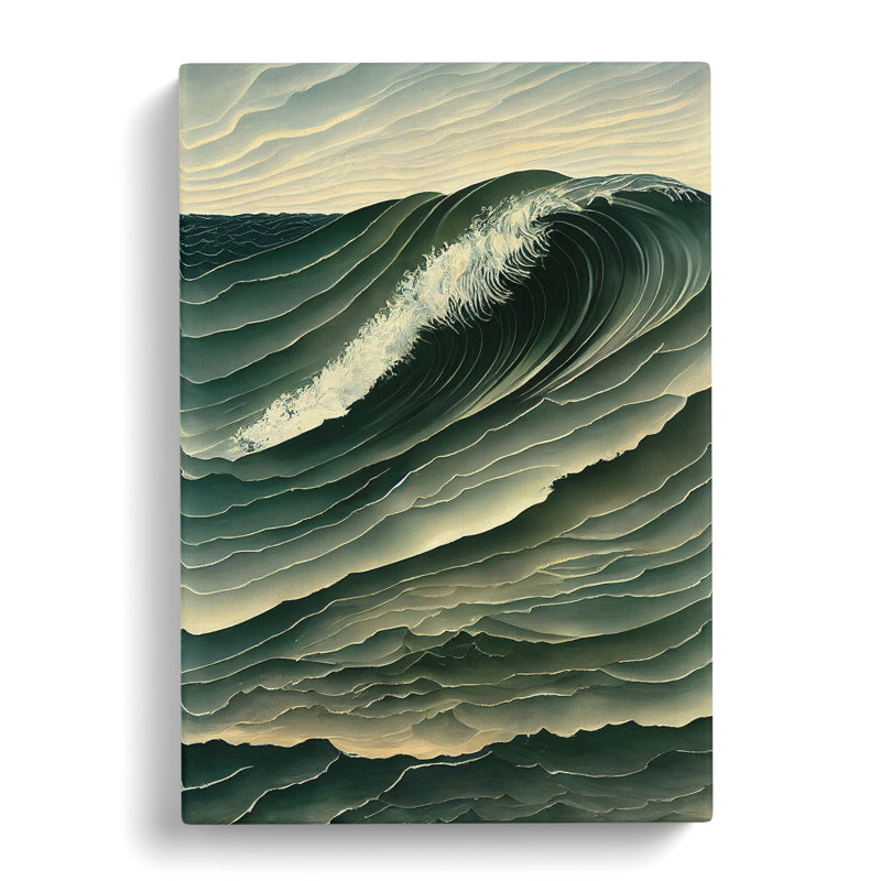 XC1022-1726X Crashing Ocean Wave 1 Piece Wrapped Canvas Wall Art, 50cm H x 35cm W x 3cm D