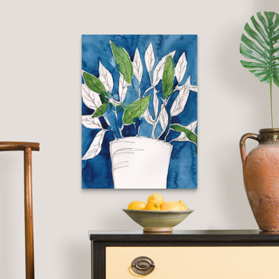 " Green Leaves In Pots I " by Regina Moore Painting Print