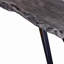 Banc de salle à manger gris en bois d'acacia avec pieds en métal, revêtement résistant à l'eau pour plus de durabilité et de style