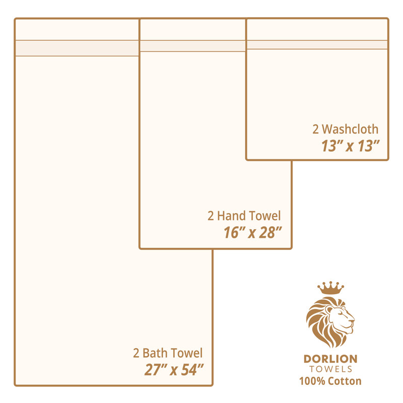 Ensemble de serviettes turques en coton 6 pièces Ashlay, Blanc