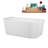 58.5" Streamline Soaking Freestanding Tub and Tray With Internal Drain-101698021