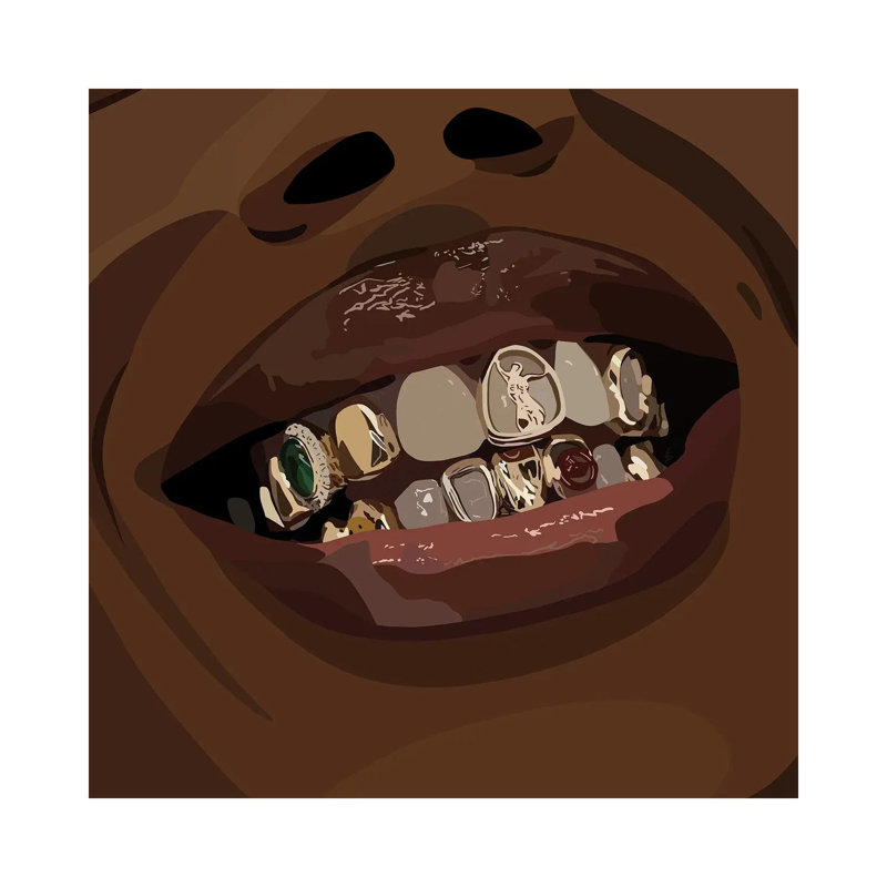 Grillz- Gallery-Wrapped Canvas Giclée, 18" H x 18" W