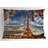 Ambesonne Eiffel Tower Pillow Sham 2 Pack Eiffel Tower with Boat Dark Orange Cinnamon-100395328
