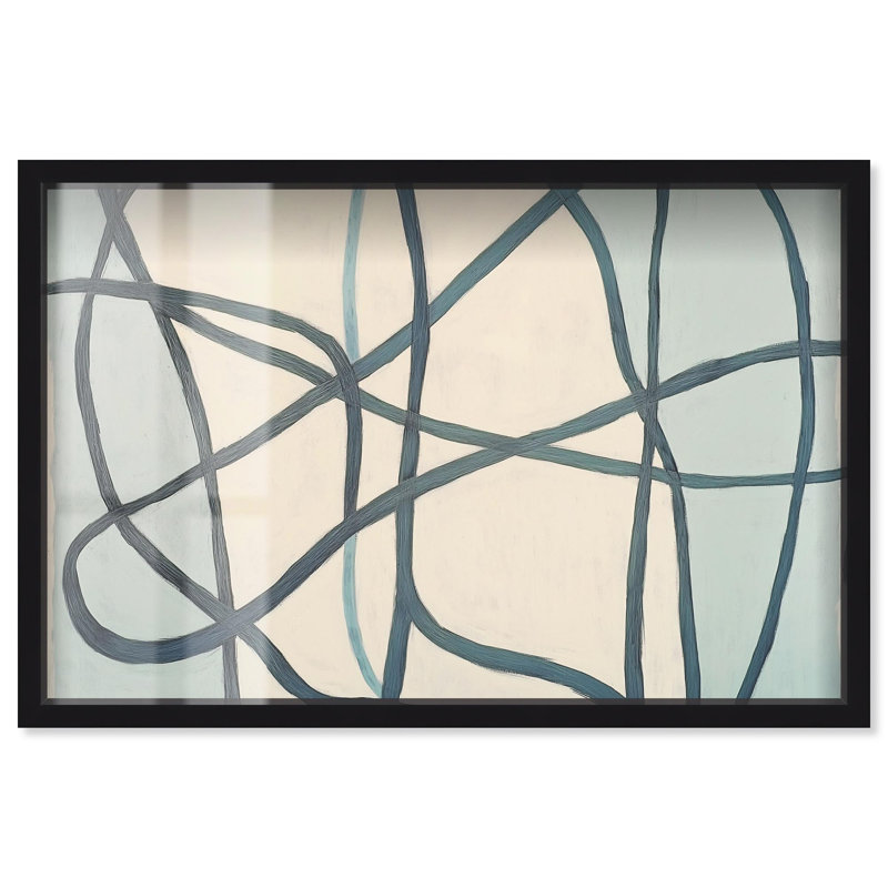 Art mural minimaliste "Eernal Loop II" par Art Remedy, H 11 po x l 16 po, Noir