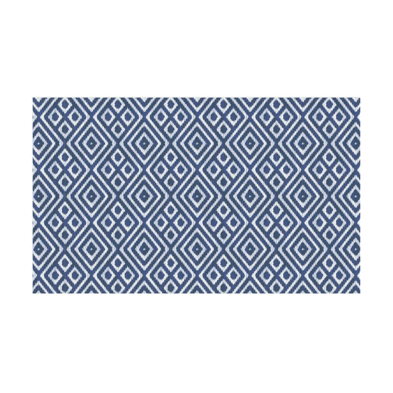 Davanti Vinyl Floor Mat - Deep Blue Collection, Rectangle 3' x 5'