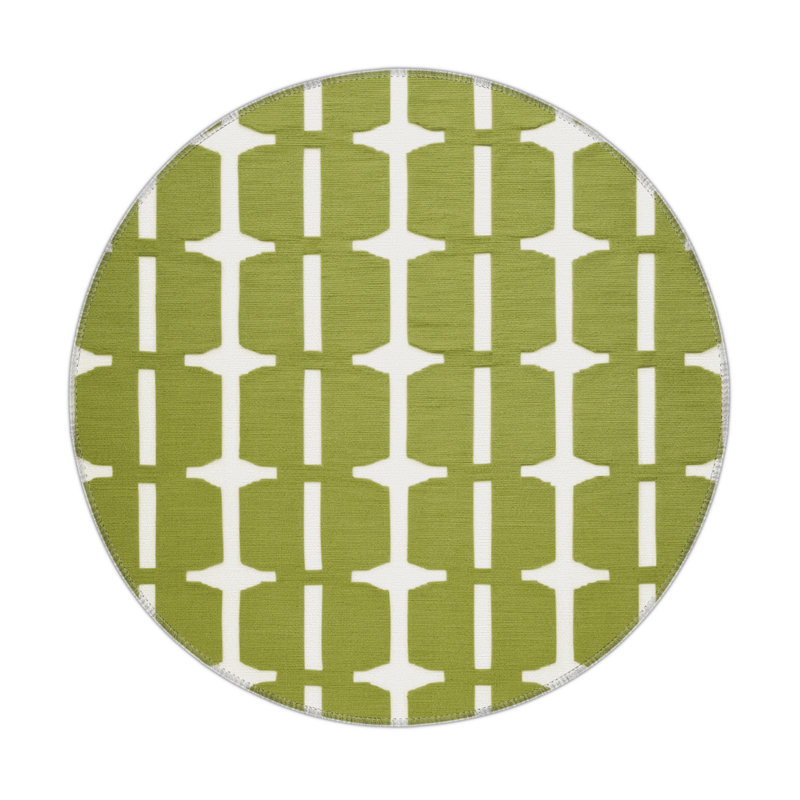 Tapis brun intérieur et extérieur Trellis, Rond 5 pi