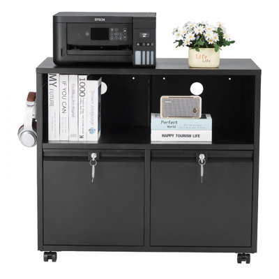 2 Drawers Metal File Cabinet, Lateral Filing Cabinet with Lock and Adjustable Hanging Rods, Wide Filing Storage Cabinets for Home and Office Fit Lette by Ebern Designs