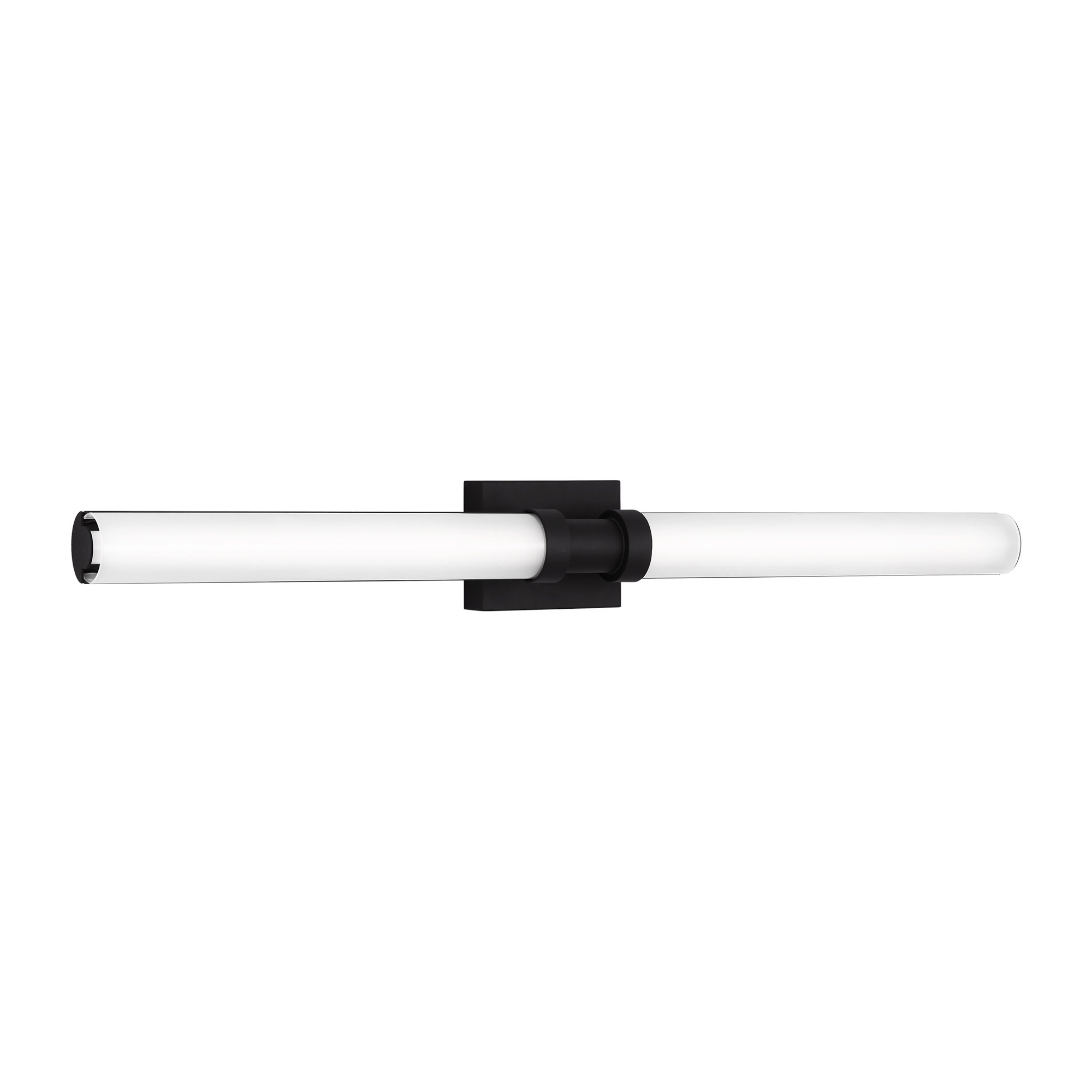 Kelan Single Frosted Dimmable LED Vanity Light, 37.75"H x 4.75"W x 4.5"D, Midnight Black, 20W