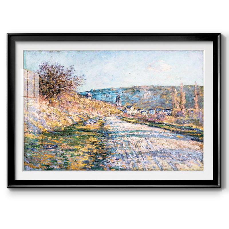 Monet, impression encadrée sur papier par Claude Monet, H 27 po x l 39 po x P 1,5 po, Noir