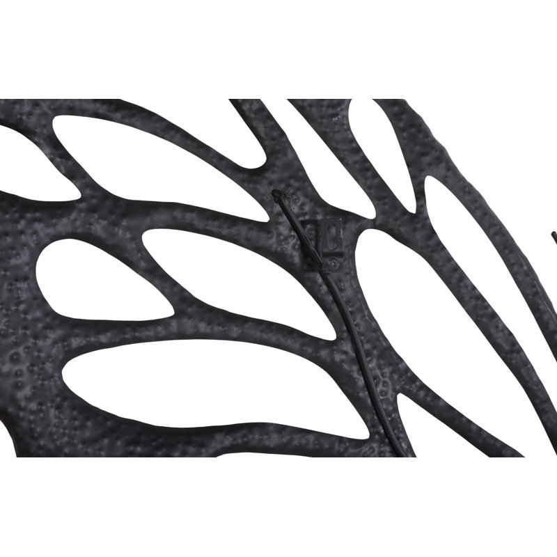 Butterfly Wall Art, Copper/Black, Metal, 38" H x 48" W x 2" D