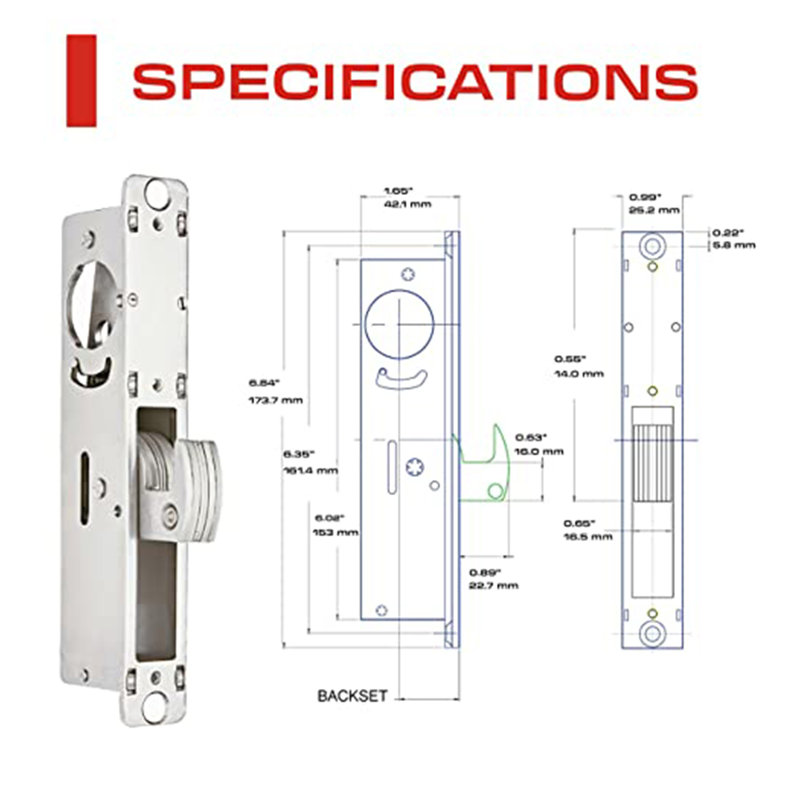 Serrure de porte de devanture Sidco