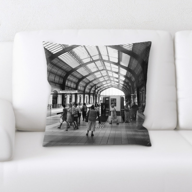 Street Life Microsuede Reversible Throw Pillow