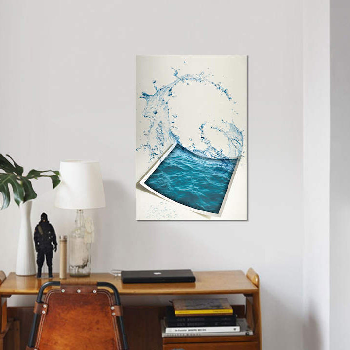 « water paper », impression sur toile, H 18 po x l 12 po x P 1,5 po