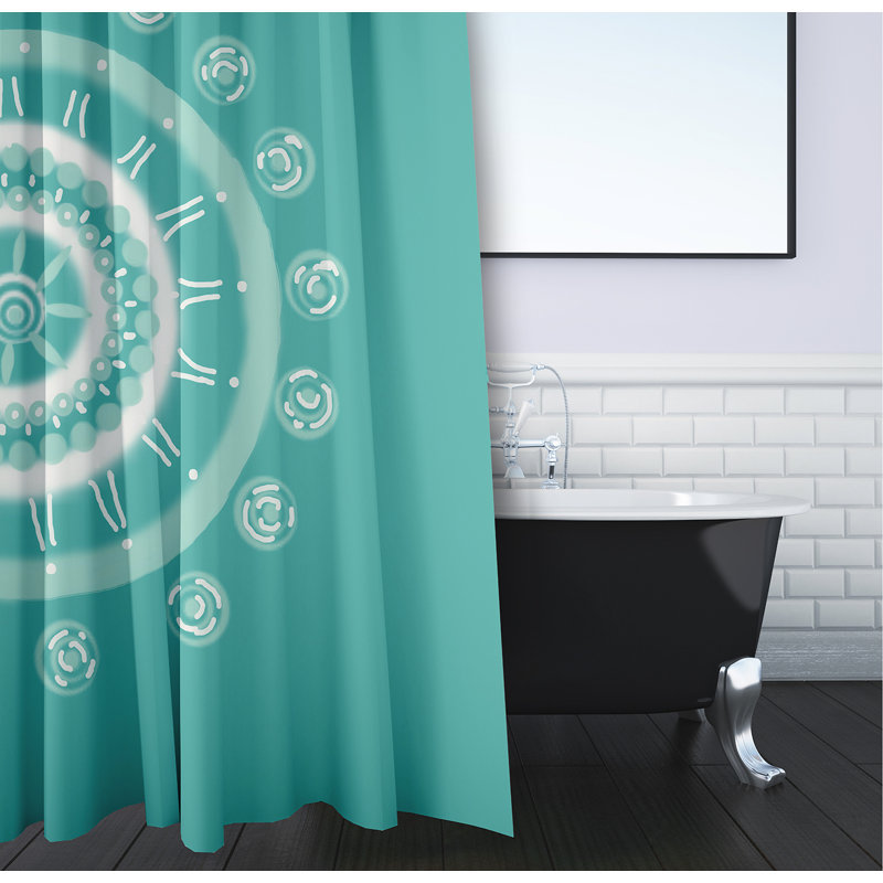 Rideau de douche Yancy, Bleu sarcelle