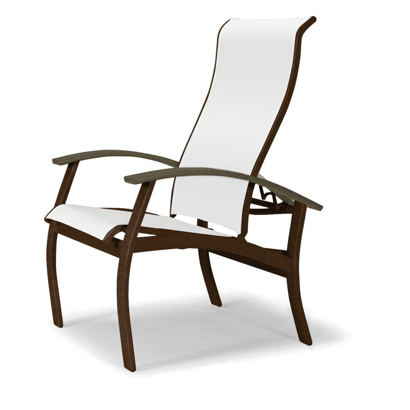 Chaise de patio Askar, Kona texturé, Beachwood, Blanc 6D Sunbrella®