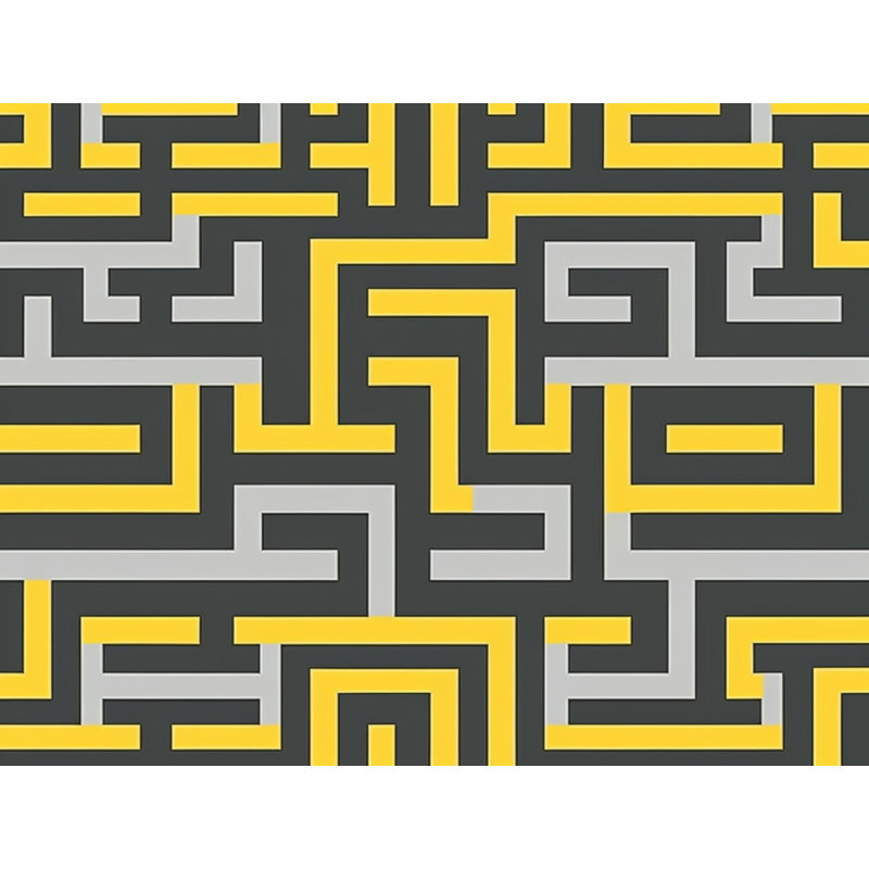 Polyester Comforter, Twin Extra Long Comforter, Gray/Yellow Geometric