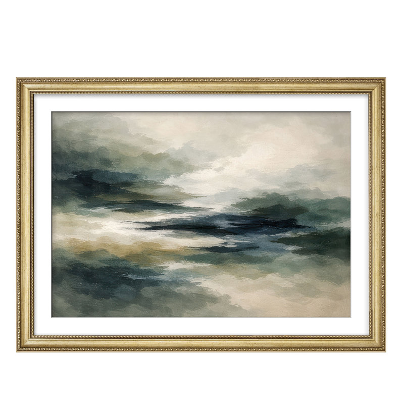 Art mural encadré 26 po x 36 po Moody, H 26 po x l 36 po, Reproduction encadrée avec passe-partout