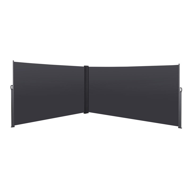 Paravent de terrasse escamotable 276 "x 71" côté intimité, eau et eau grise