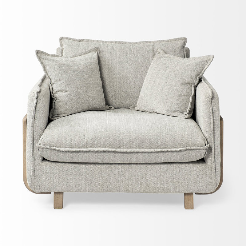 Lanece Upholstered Club Chair, Frost Gray