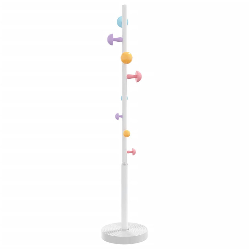 Noalani Iron Freestanding Coat Rack, White