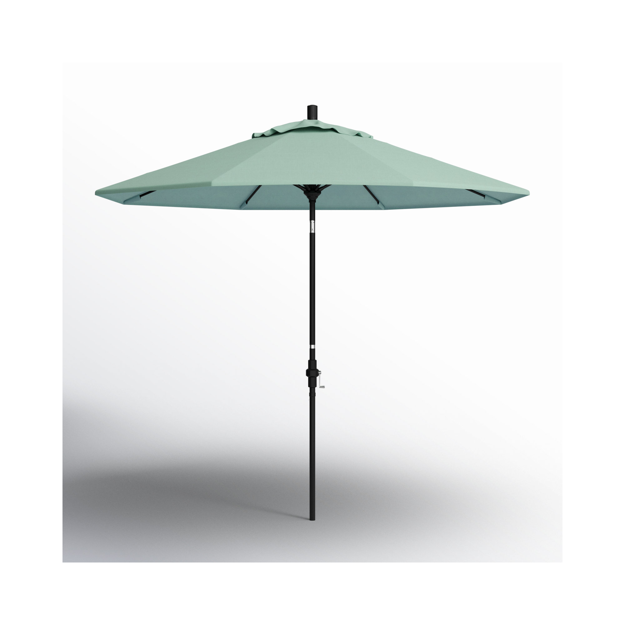 Roverta 9' Market Sunbrella® Umbrella, Canvas Spa Sunbrella® Canvas, Black