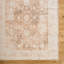 Brown Traditional Washable Rug, Bordered Floral Anti-Slip Rug For Living Room, Dining Room, Bedroom, Kitchen-1319774525