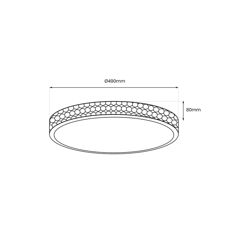 Isenbert Plastic LED Flush Ceiling Light