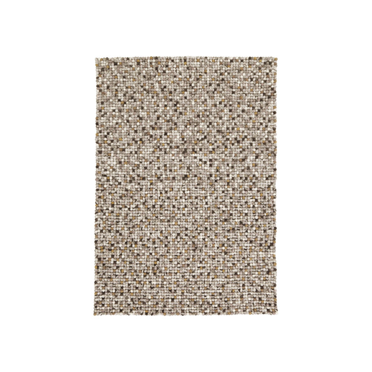Lauge Hand Felted Wool Beige Rug