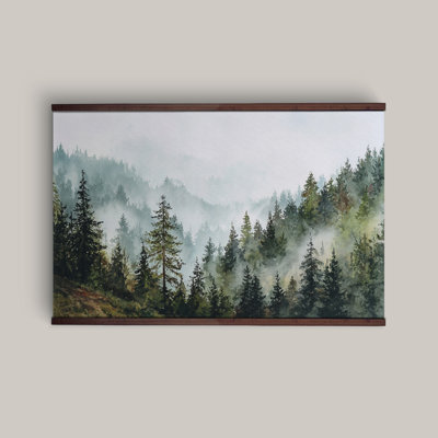 Très grande œuvre d'art sur toile Misty