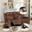 Ensemble de canapé inclinable 3 pièces luxueux en similicuir pour le salon, grand fauteuil inclinable à bascule, causeuse manuelle, ensemble de canapé inclinable 3 places pour salle de réunion
