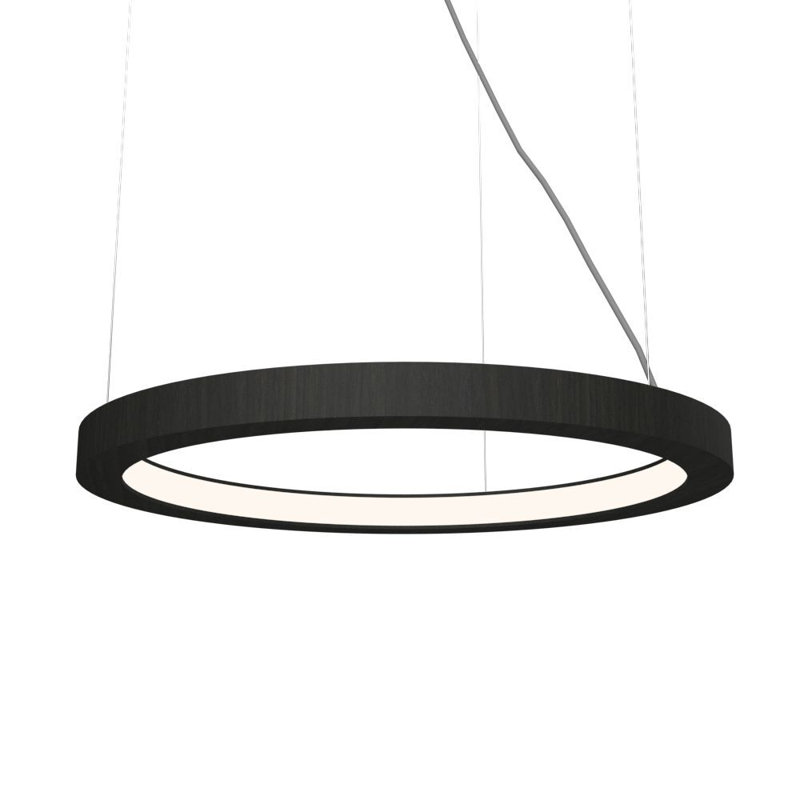 1 - Light LED Chandelier, 1.18" H x 39.37" W x 39.37" D, Charcoal