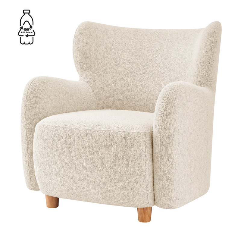 Lannion Fabric Accent Arm Chair, Beige