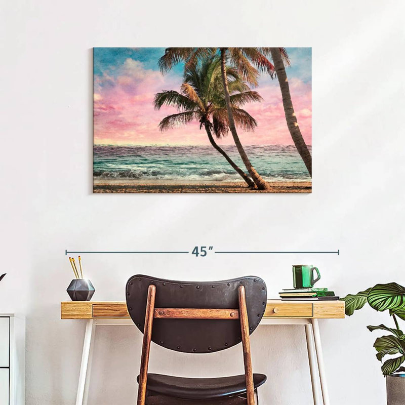 Plage envoûtante, reproduction sur toile, H 24 po x l 36 po x P 1,25 po