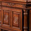 Bureau 125,98 po style américain brun sculpté