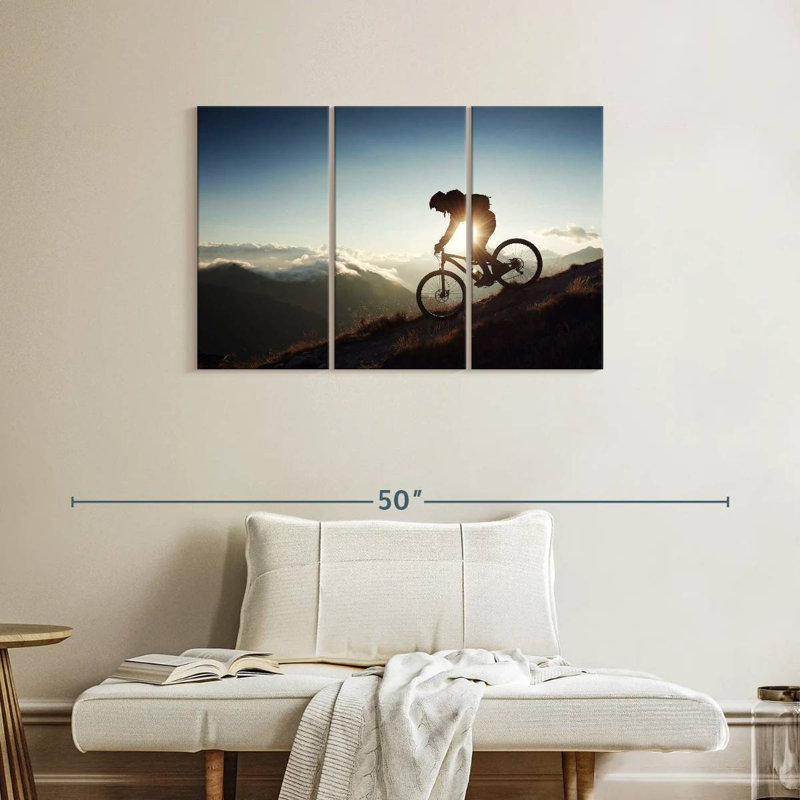 Sireci Biking Downhill, 24" H x 38" W
