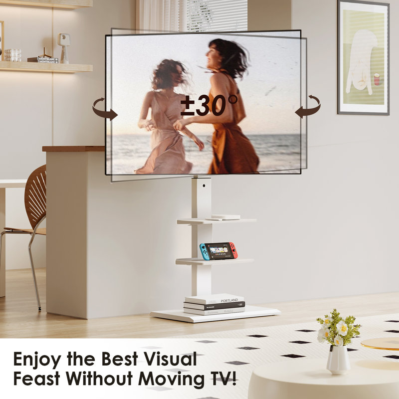 FITUEYES Swivel Floor TV Stand for 26-65 Inch TVs