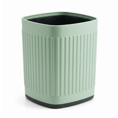 Poubelle de cuisine en métal de 6,8 litres (1,8 gallon) – Étanche, petite poubelle décorative pour salle de bain, bureau, chambre – Verte