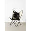  Poils sur chaise papillon noire / blanche