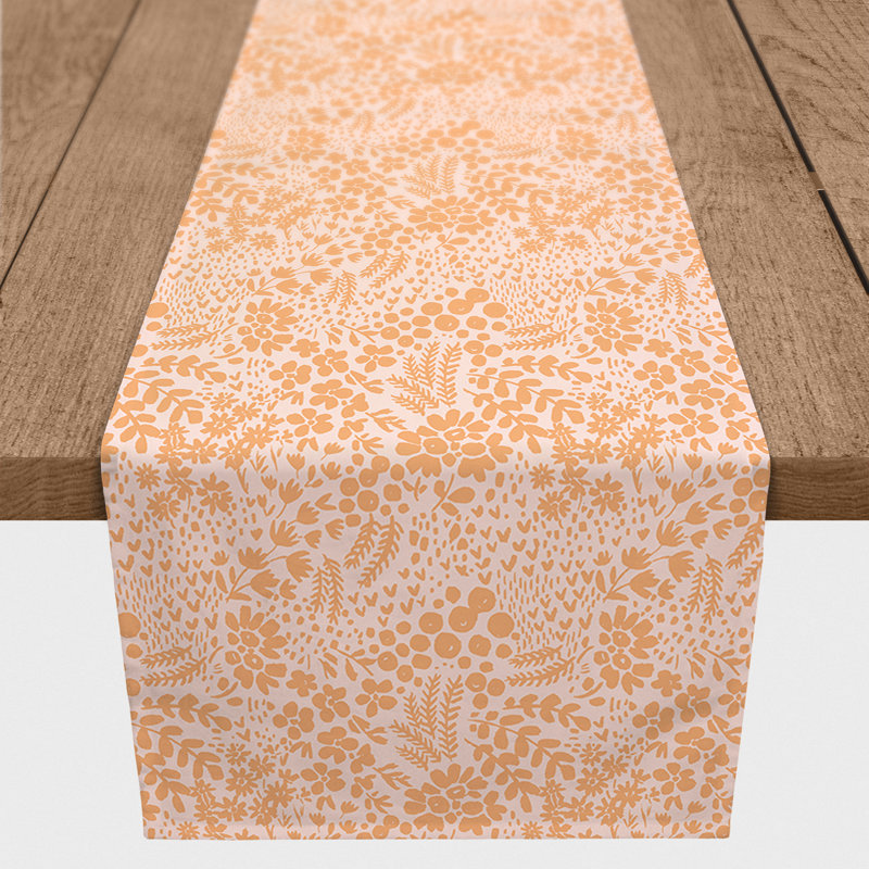 Chemin de table Altynbek, 90 po x 16 po, Vert