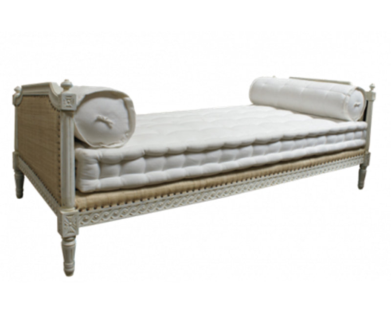 Upholstered Daybed, White