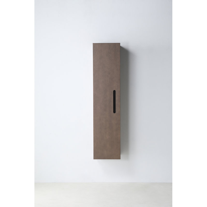 Boler 13" Wall Mounted Side Cabinet, Chestnut Oak