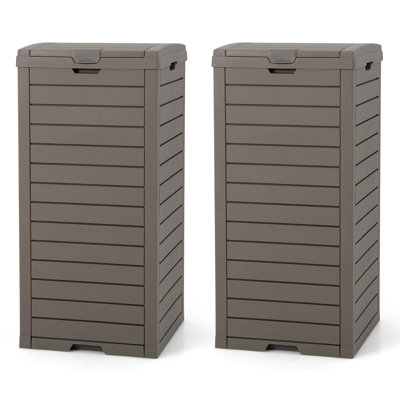 Plastic Manual Lift Kitchen Trash Can - 31 Gallons