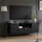 Black Wood Recessed TV Cabinet, Suitable For 65-Inch Tvs, Versatile For Both Guest And Bedroom Use, Features Drawers And Storage, Soft-Close Hinges And Cable Management.-1445042737-1445042736